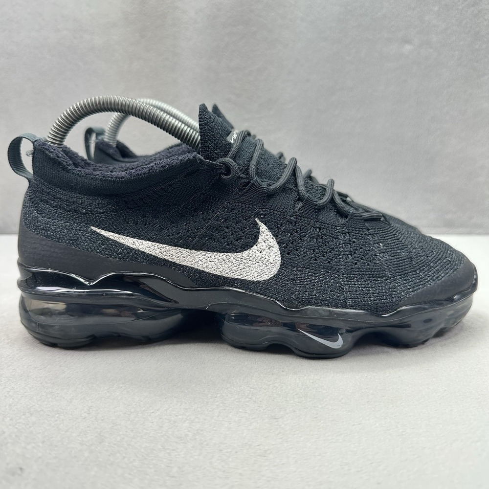 Nike Air VaporMax 2023 Flyknit Womens Size 8.5 Shoes Black Sail Running Sneakers